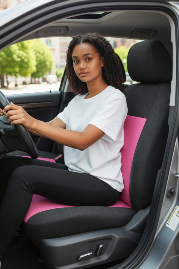 Betétes trikó fekete/pink – 2. kép