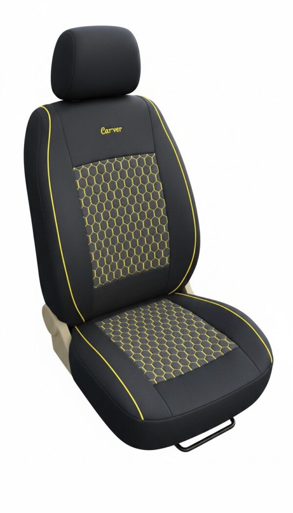 Carver univerzlis komplett üléshuzat 5 személyre,sárga royal,gyári kárpitszövet – 4. kép